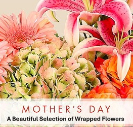 Beautiful Wrapped Flowers for Mom from Maplehurst Florist, local flower shop in Essex Junction Beautiful Wrapped Flowers for Mom from Maplehurst Florist, local flower shop in Essex Junction